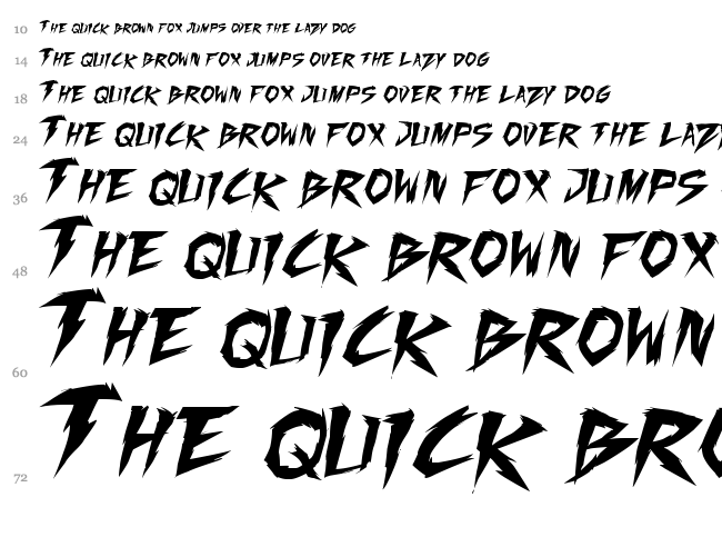 Fighting Spirit font waterfall